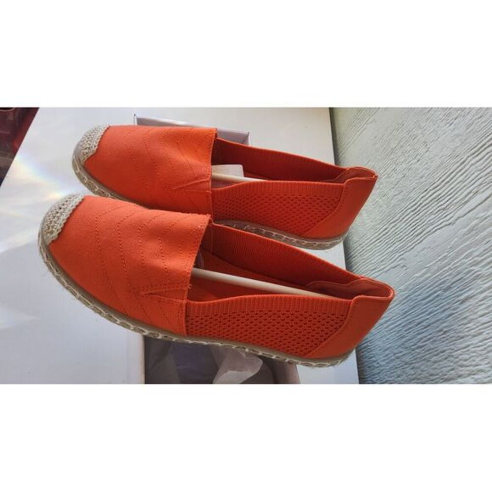 Women's Flats Shoes,Breathable  Flats, Slip on Shoes.  Orange Red.‎ Size 6 - Picture 8 of 11